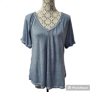 FREE PEOPLE We The Free Women's Oversized Distressed Faded Top S